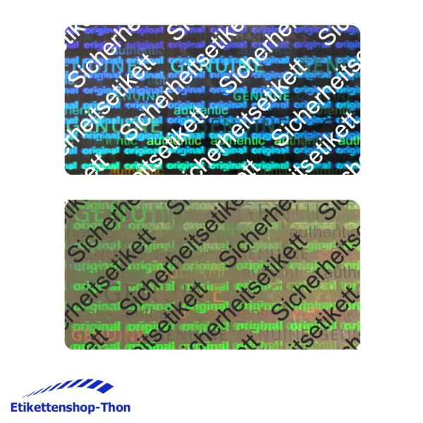 Hologramm VOID - Sicherheitsetiketten "Sicherheitsetikett" auf Rolle - 40 x 20 mm - 1000 Stück - außen